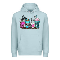 Blue Mist motocross coffee cups Premium Hoodie - Zillion Design Studio