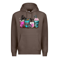 Coffee motocross coffee cups Premium Hoodie - Zillion Design Studio