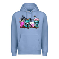 Colony Blue motocross coffee cups Premium Hoodie - Zillion Design Studio