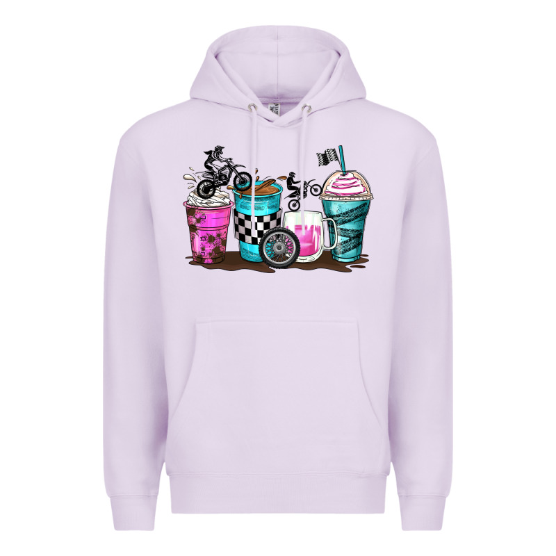 Motocross Coffee Cups Premium Hoodie by Zillion Design Studio | Teevron