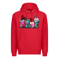 Red motocross coffee cups Premium Hoodie - Zillion Design Studio