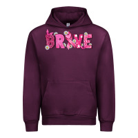 Mauve Wine Breast Cancer Brave Urban Hoodie - texasbilliewilder