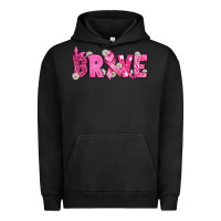 Pigment Black Breast Cancer Brave Urban Hoodie - texasbilliewilder