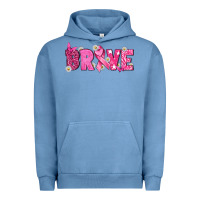 Pigment Pebble Blue Breast Cancer Brave Urban Hoodie - texasbilliewilder
