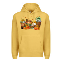 Antique Gold fall coffee cups Premium Hoodie - Zillion Design Studio