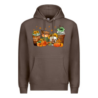 Coffee fall coffee cups Premium Hoodie - Zillion Design Studio