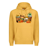 Mustard fall coffee cups Premium Hoodie - Zillion Design Studio