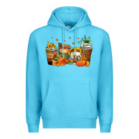 Ocean Blue fall coffee cups Premium Hoodie - Zillion Design Studio