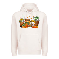 Pale Pink fall coffee cups Premium Hoodie - Zillion Design Studio