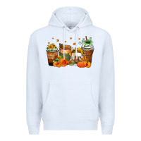 White fall coffee cups Premium Hoodie - Zillion Design Studio
