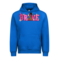 Cobalt Breast Cancer Brave with Afro Woman Urban Hoodie - texasbilliewilder