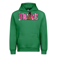 Emerald Breast Cancer Brave with Afro Woman Urban Hoodie - texasbilliewilder