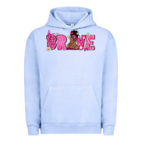 Pigment Grape Ice Breast Cancer Brave with Afro Woman Urban Hoodie - texasbilliewilder