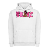 Pigment Lunar Rock Breast Cancer Brave with Afro Woman Urban Hoodie - texasbilliewilder