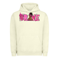 Breast Cancer Brave With Afro Woman Urban Hoodie | Teevron
