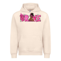 Sandshell Breast Cancer Brave with Afro Woman Urban Hoodie - texasbilliewilder