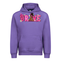 Tulip Breast Cancer Brave with Afro Woman Urban Hoodie - texasbilliewilder