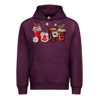 Mauve Wine ladybug coffee cups Urban Hoodie - Zillion Design Studio