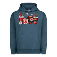 Pigment Midnight Navy ladybug coffee cups Urban Hoodie - Zillion Design Studio