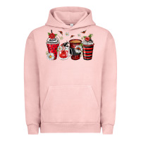 Pigment Salmon ladybug coffee cups Urban Hoodie - Zillion Design Studio