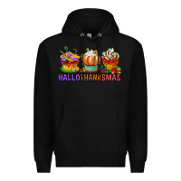 Black hallothanksmas cupcakes Premium Hoodie - texasbilliewilder
