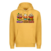 Mustard hallothanksmas cupcakes Premium Hoodie - texasbilliewilder