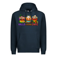 Navy hallothanksmas cupcakes Premium Hoodie - texasbilliewilder
