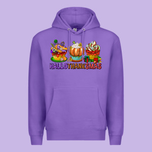 Hallothanksmas Cupcakes Premium Hoodie Designed By Texasbilliewilder