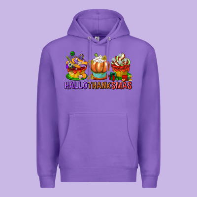 Hallothanksmas Cupcakes Premium Hoodie Designed By Texasbilliewilder