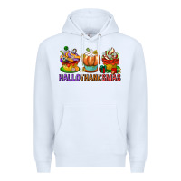 White hallothanksmas cupcakes Premium Hoodie - texasbilliewilder