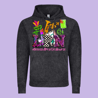 Mardi Gras Lpn Licensed Practical Nurse Vintage Hoodie Designed By Adodesignshop