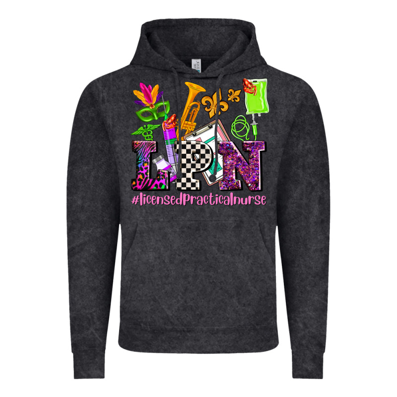Mardi Gras Lpn Licensed Practical Nurse Vintage Hoodie by AdoDesignShop | Teevron