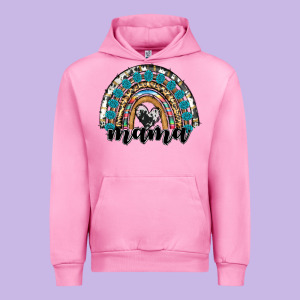 Western Mama Rainbow Urban Hoodie Designed By Ranaportraitstore