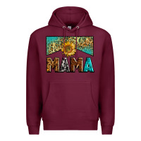 Burgundy mama sunflower junkie Premium Hoodie - Zillion Design Studio