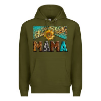 Army Green mama sunflower junkie Premium Hoodie - Zillion Design Studio