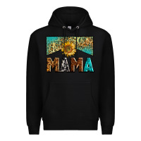 Black mama sunflower junkie Premium Hoodie - Zillion Design Studio