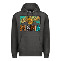 Charcoal Heather mama sunflower junkie Premium Hoodie - Zillion Design Studio