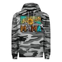 Slate Camo mama sunflower junkie Premium Hoodie - Zillion Design Studio