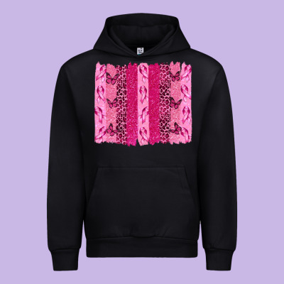 Breast Cancer Brushstrokes Urban Hoodie Designed By Texasbilliewilder