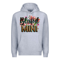 Heather Grey flowers blessed mini Premium Hoodie - Zillion Design Studio