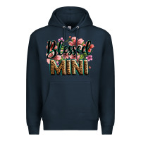 Navy flowers blessed mini Premium Hoodie - Zillion Design Studio