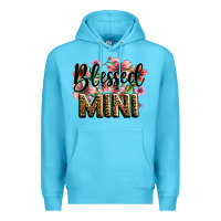 Ocean Blue flowers blessed mini Premium Hoodie - Zillion Design Studio