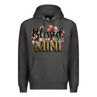 Charcoal Heather flowers blessed mini Premium Hoodie - Zillion Design Studio