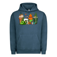 Pigment Midnight Navy camping coffee cups Urban Hoodie - Zillion Design Studio