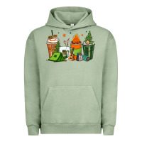 Pigment Oil Green camping coffee cups Urban Hoodie - Zillion Design Studio