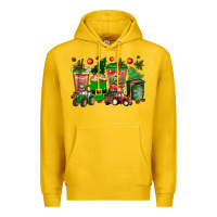 Lemon christmas tractor coffee cups Premium Hoodie - texasbilliewilder