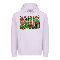Lilac christmas tractor coffee cups Premium Hoodie - texasbilliewilder