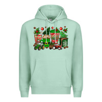 Seafoam christmas tractor coffee cups Premium Hoodie - texasbilliewilder