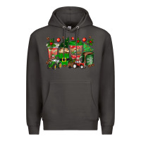 Smoke christmas tractor coffee cups Premium Hoodie - texasbilliewilder