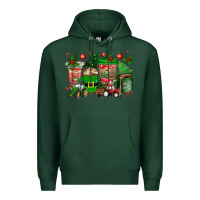 Sports Green christmas tractor coffee cups Premium Hoodie - texasbilliewilder